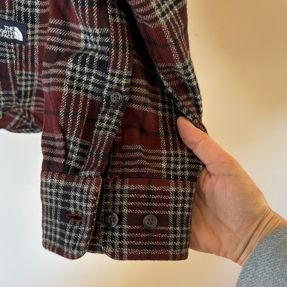 The North Face Organic Cotton Red, Black and gray Plaid Shirt - Picture 4 of 5